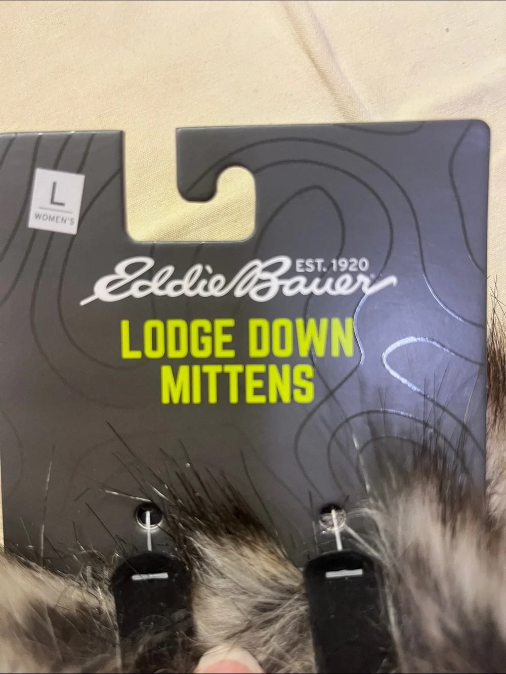 Eddie Bauer Black Lodge Down Mittens